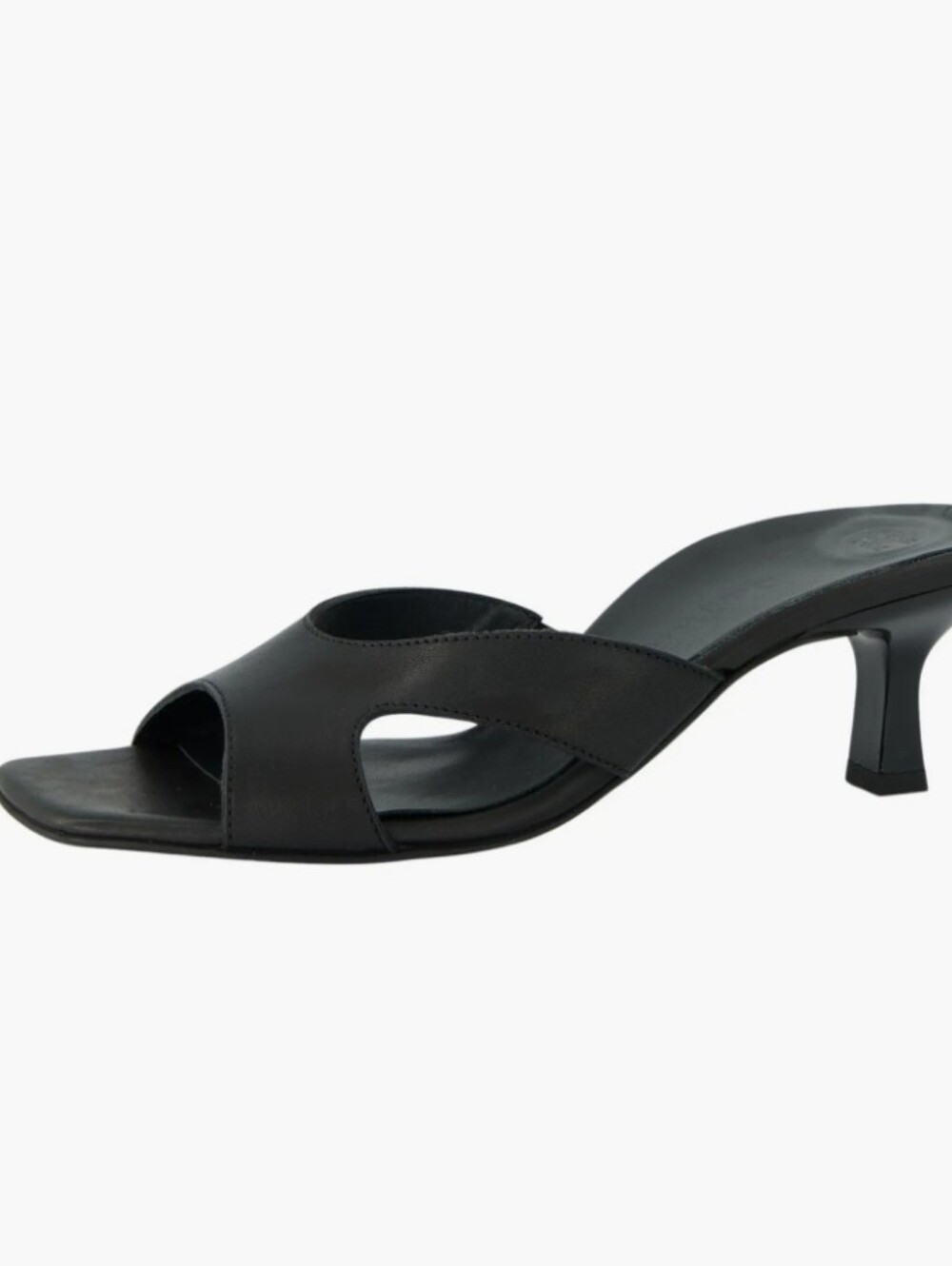 PAUL GREEN Dazzle Black Kitten Heel Slide Sandal 8 NEW